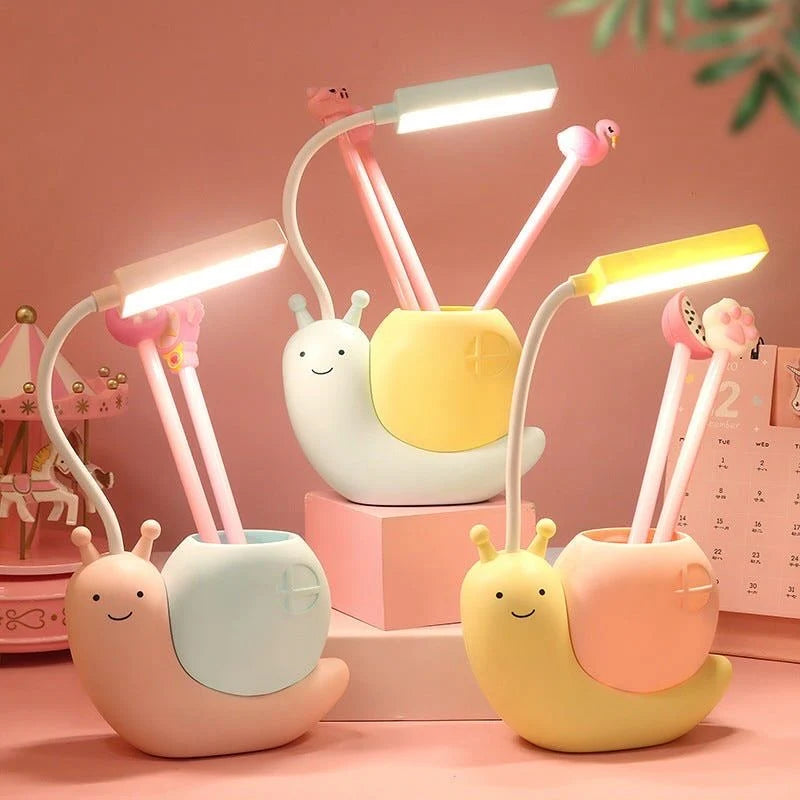 Snail Desk Lamp with Pen Holder