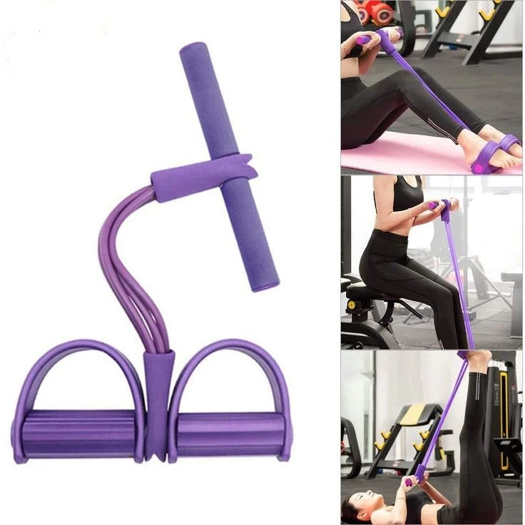 Multifunction Pedal Resistance Band Exerciser – Full Body Workout Toning Band