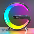 Wireless Charger, Alarm Clock Bluetooth Speaker, Bed Side Lamp