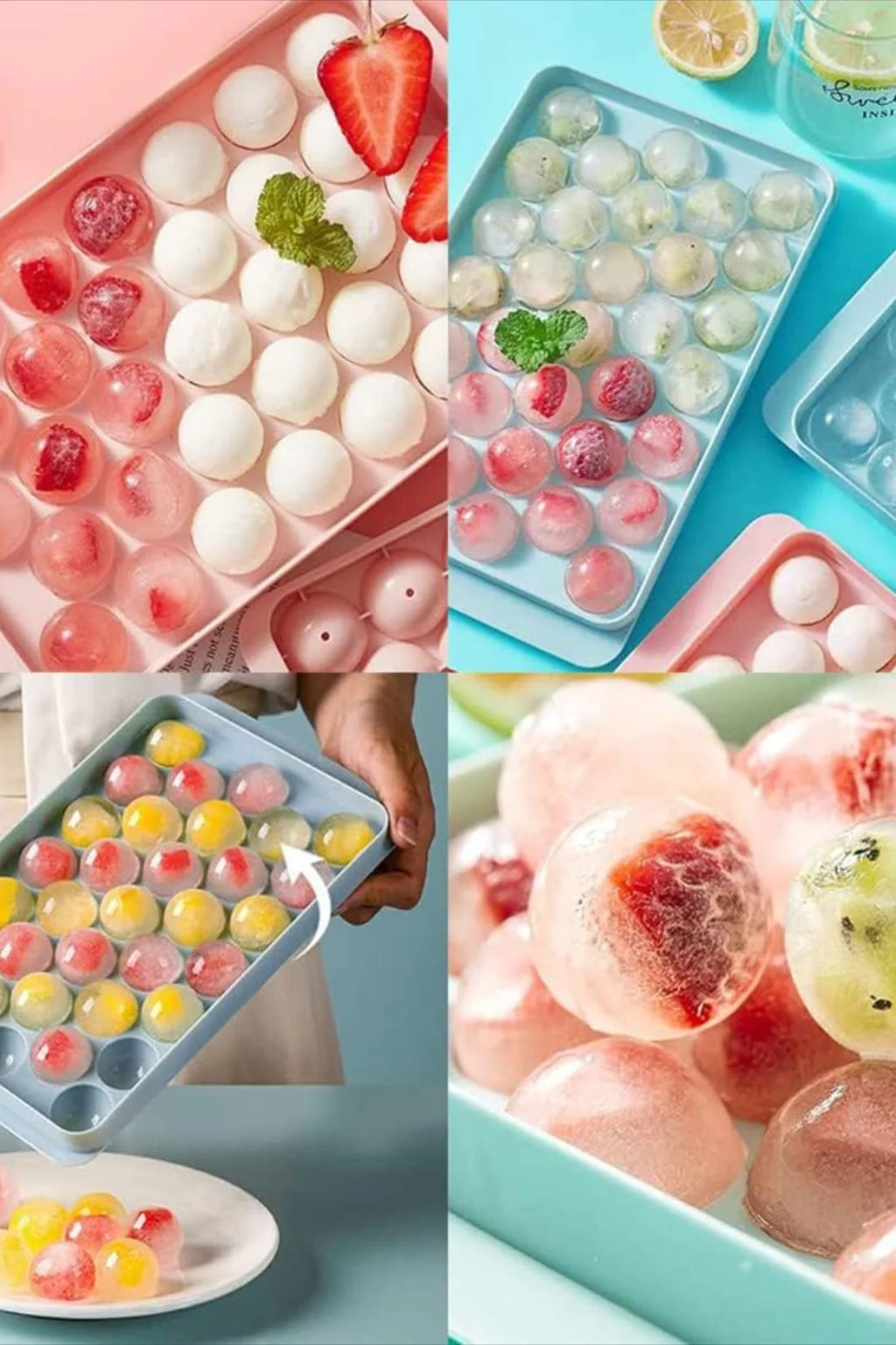 Round Ice Ball Tray with Lid
