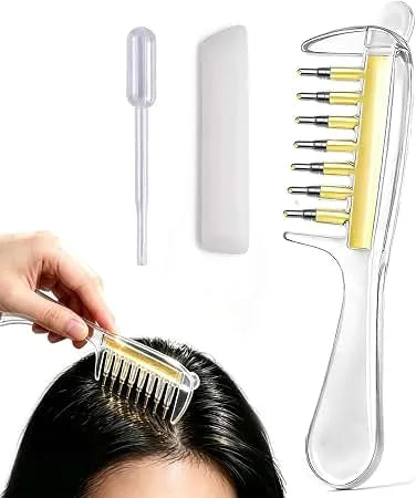 Unisex Transparent Hair Oil Comb Applicator Massage with Built-In Liquid Reservoir