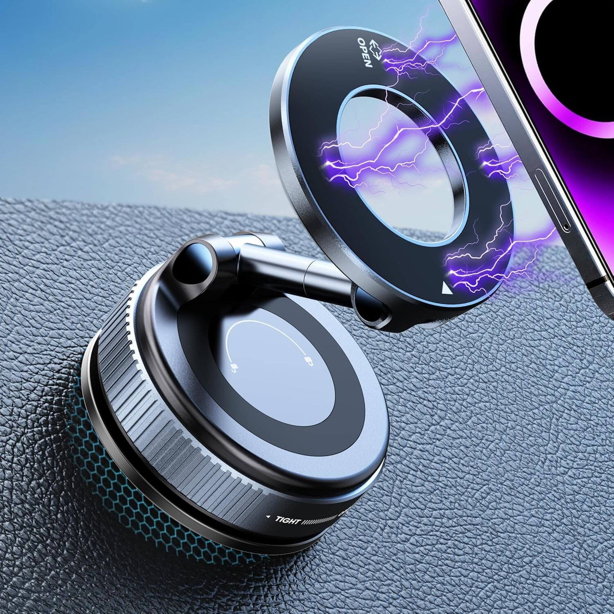 Magnetic Vacuum Suction Car Phone Mount