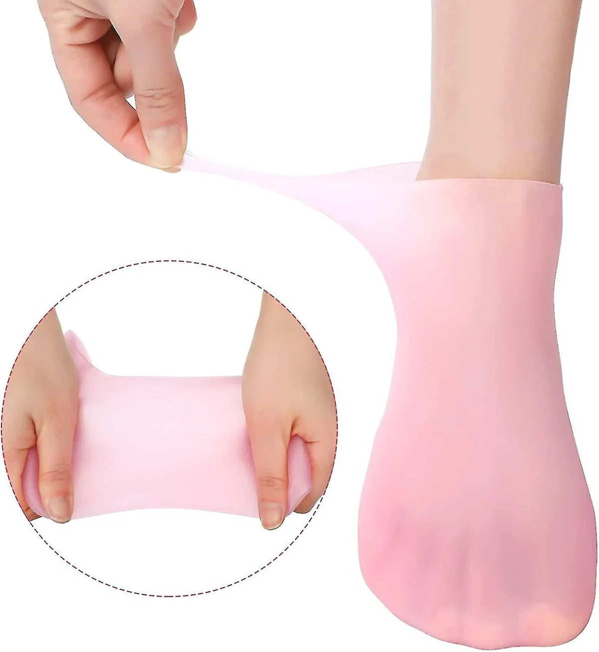 Silicon Gel Moisturizing Sock, Foot Care Protector, Women Foot Spa Pedicure Silicone Sock, Pedicure Socks For Dry Cracked Feet Heel And Soften Rough Skin