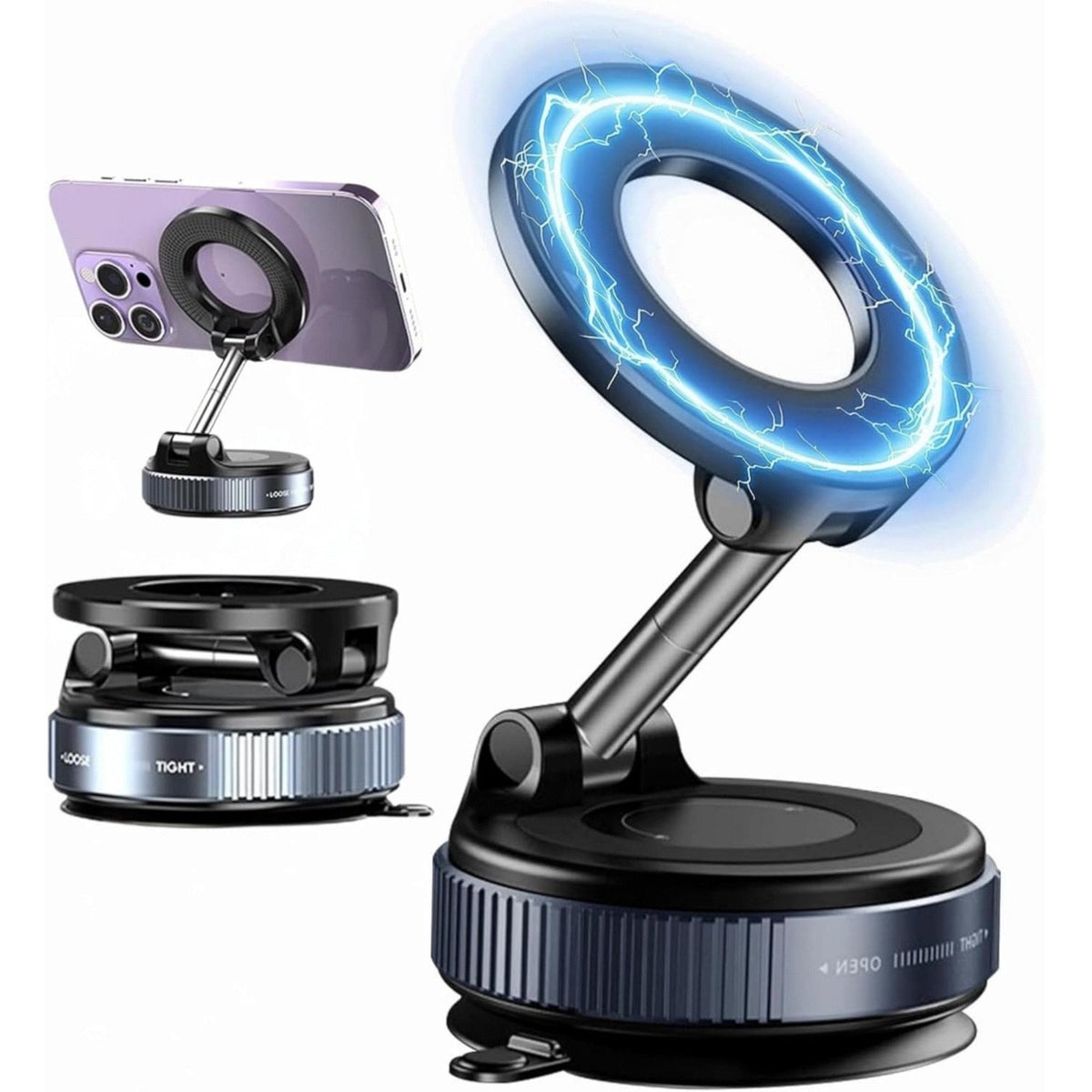 Magnetic Vacuum Suction Car Phone Mount