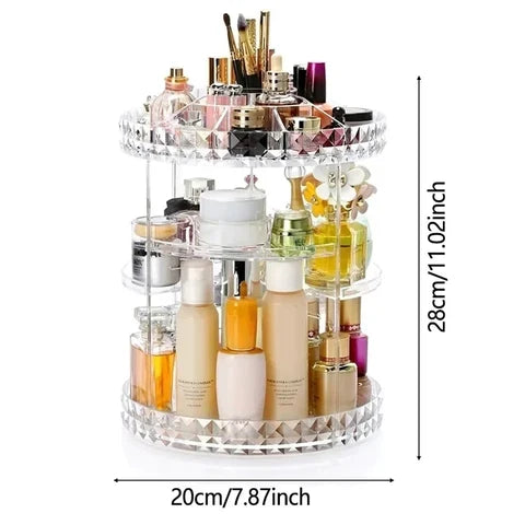 Cosmetic Organizer – Diamond 360 Rotation