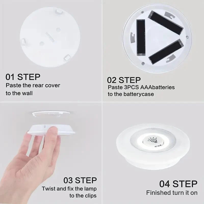 Wireless LED Puck Lights with Remote Control