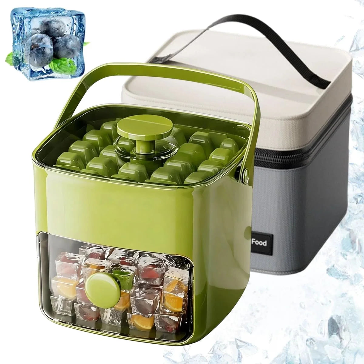 Large Capacity Double-Layer Portable Ice Box