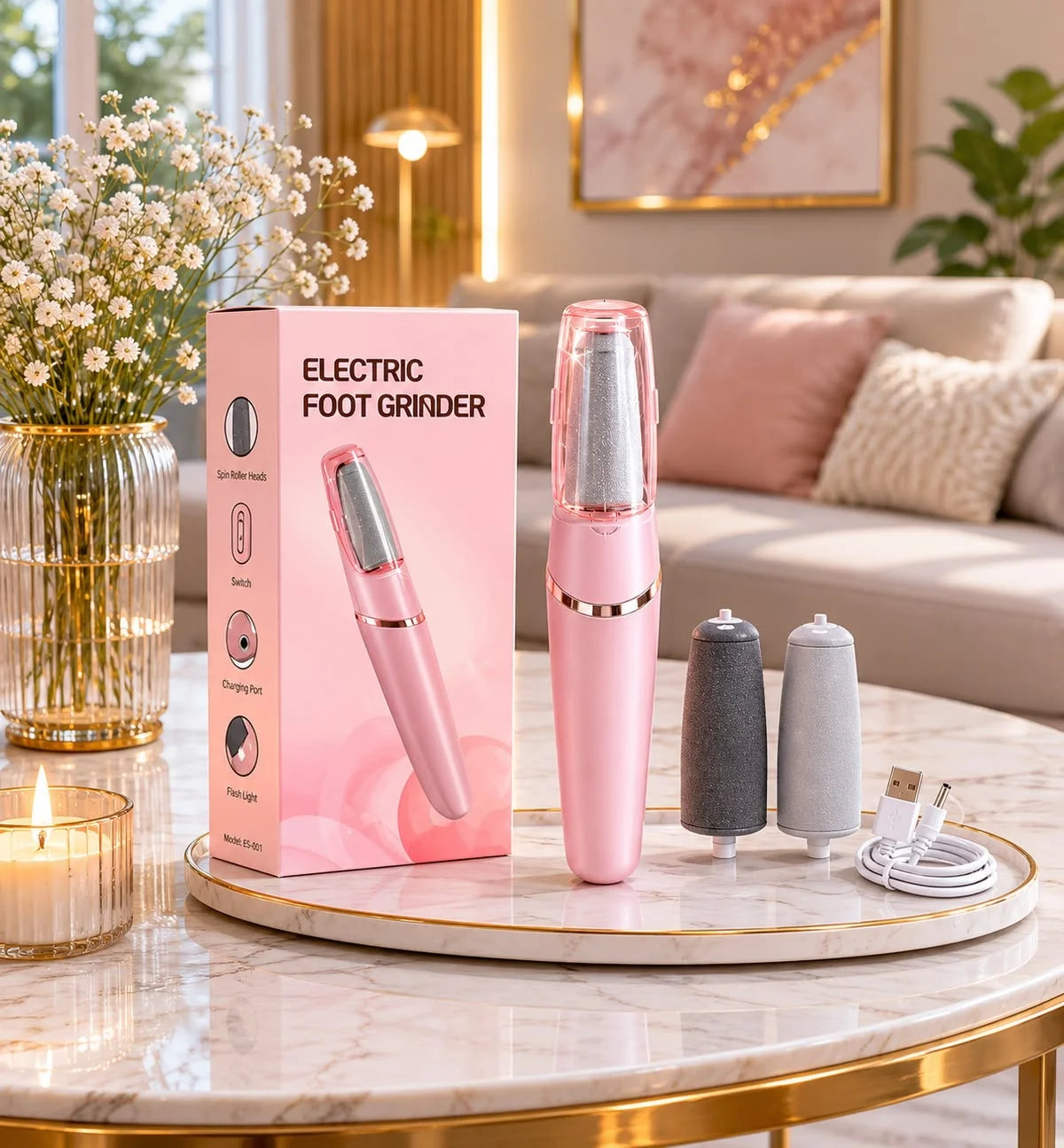Electric foot grinder