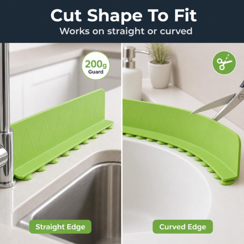Silicone Sink Splash Guard With Suction