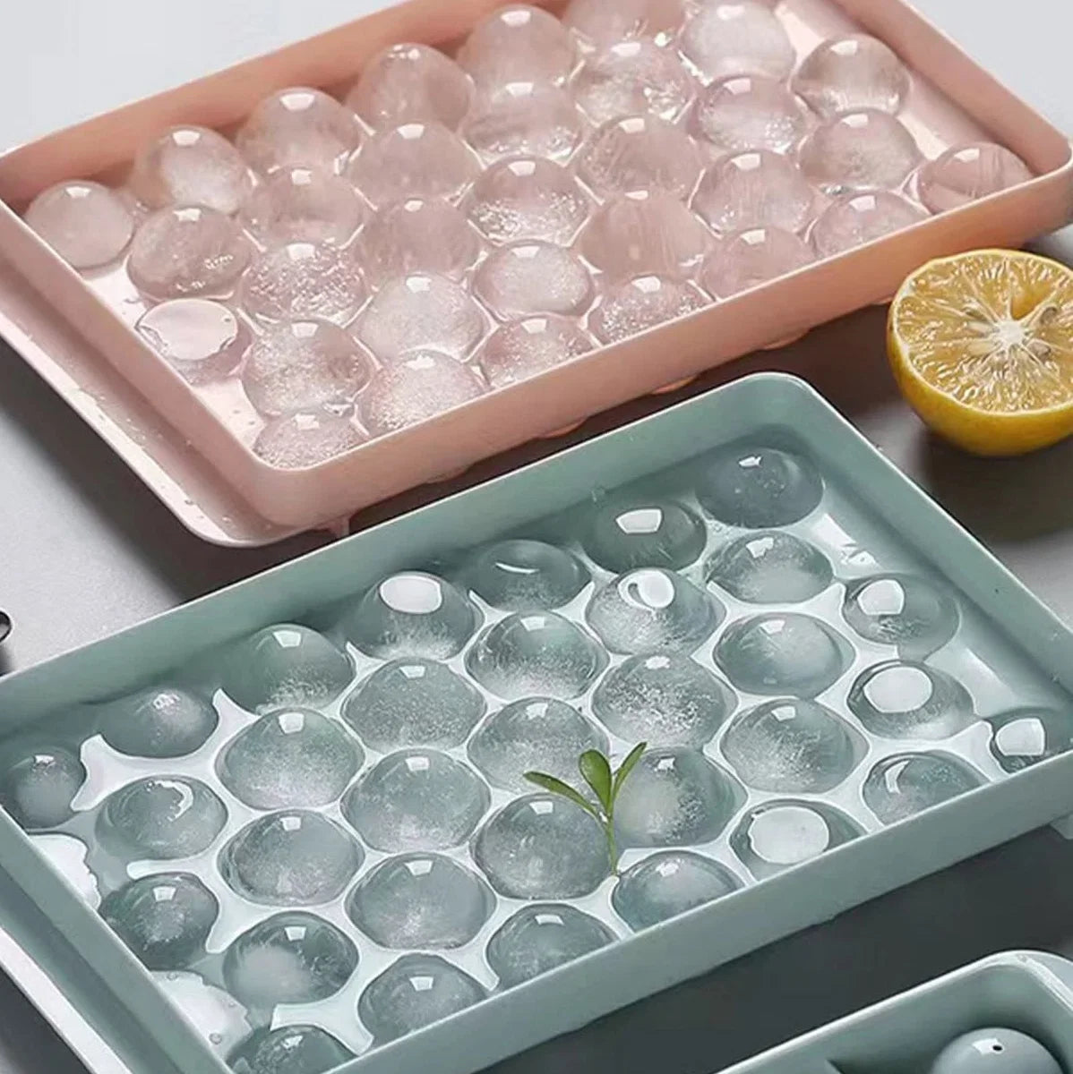 Round Ice Ball Tray with Lid