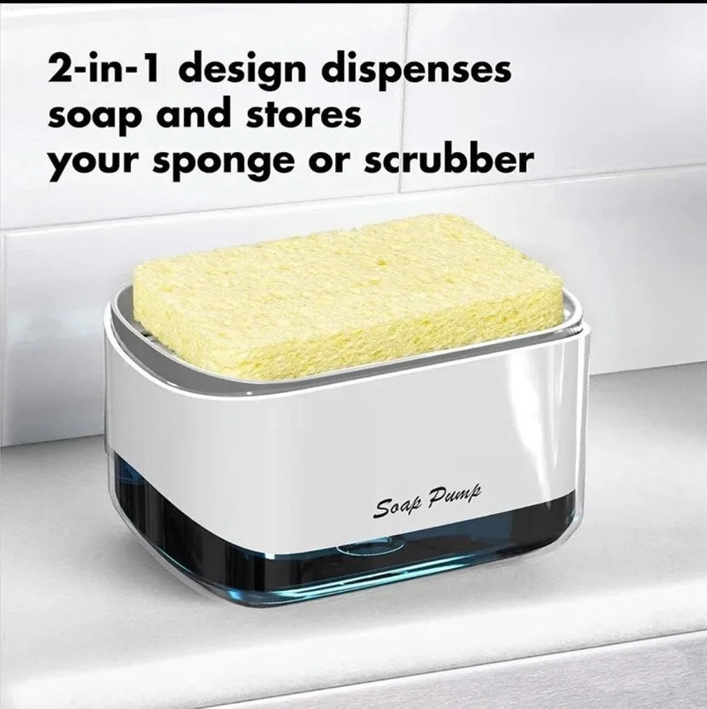 2-in-1 Soap Dispenser & Sponge Holder