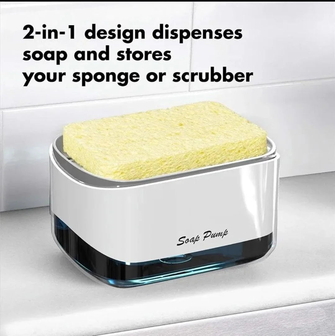 2-in-1 Soap Dispenser & Sponge Holder