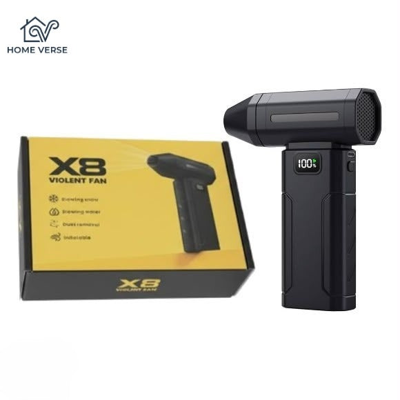 X8 Dust Blower High Speed Turbo Violent Fan 5-Speed Handheld Jet Blower with Screen Display for Cleaning