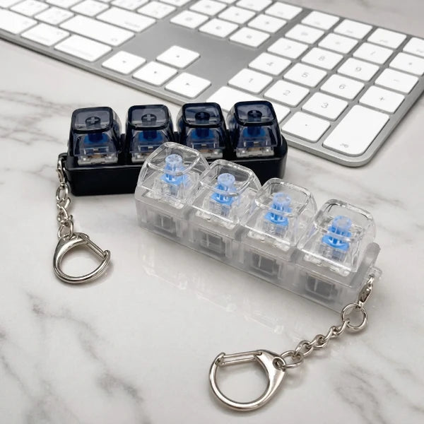 LED Keyboard Fidget Keychain Toy