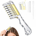 Unisex Transparent Hair Oil Comb Applicator Massage with Built-In Liquid Reservoir