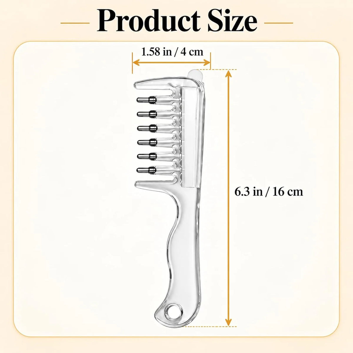 Unisex Transparent Hair Oil Comb Applicator Massage with Built-In Liquid Reservoir
