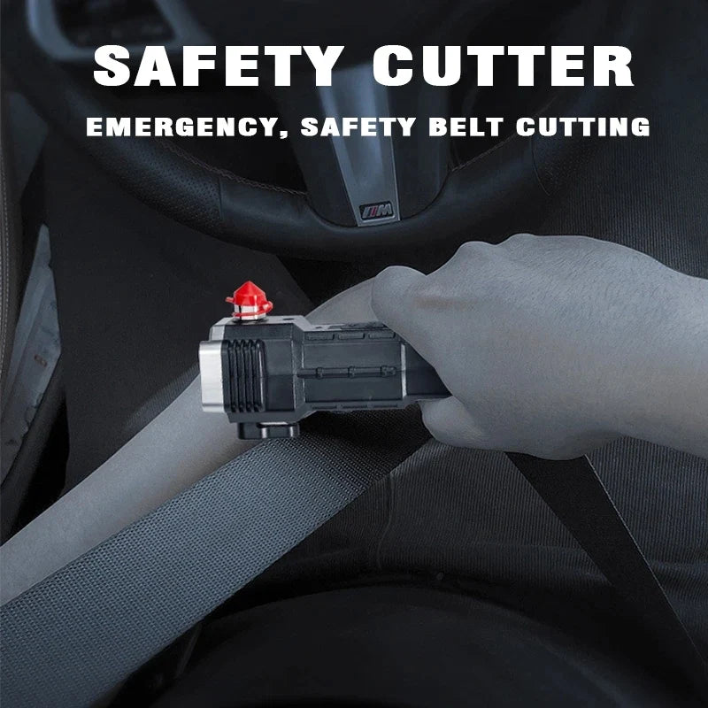 Multifunction Emergency Hammer Flashlight With Power Bank