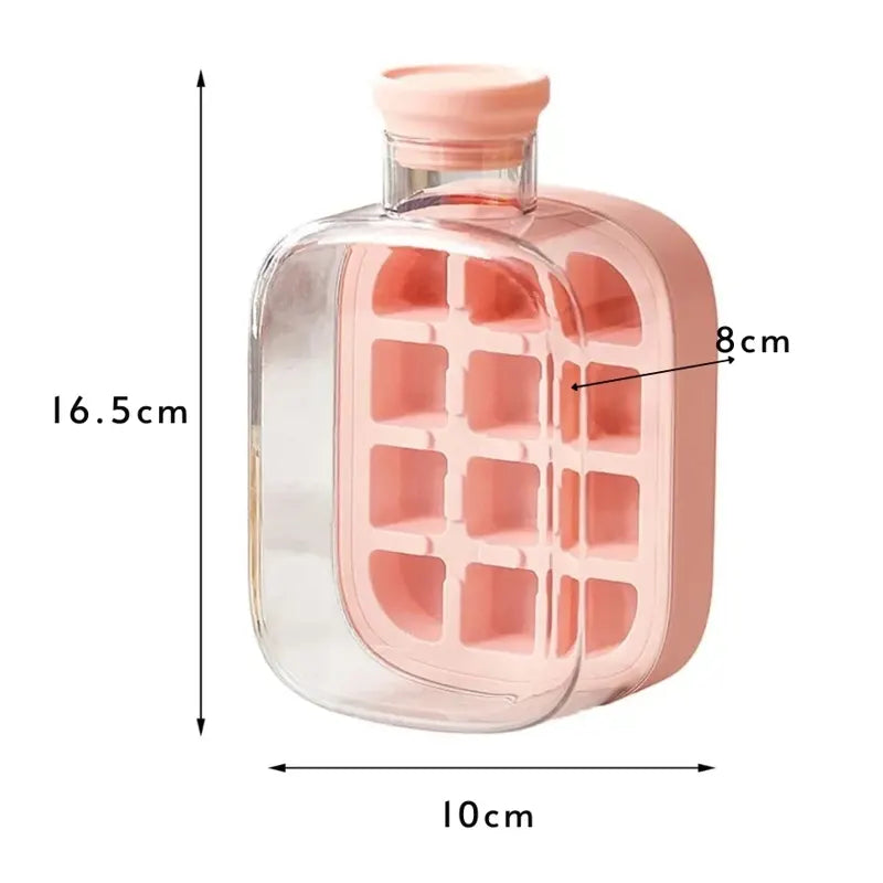 Push-Pop Ice Cube Tray with Lid & Funnel