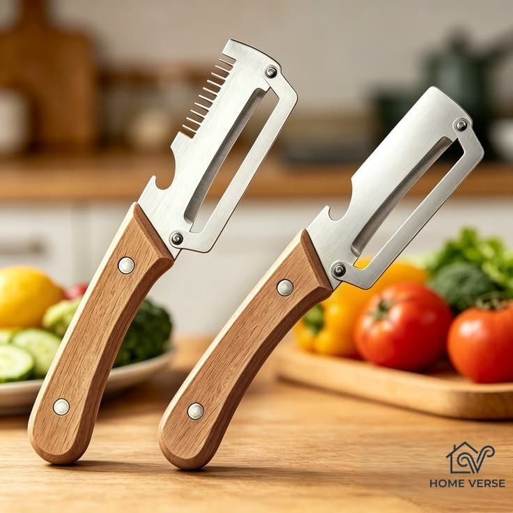 3 in 1 Multi Functional Wooden Handle Peeler and Bottle Opener