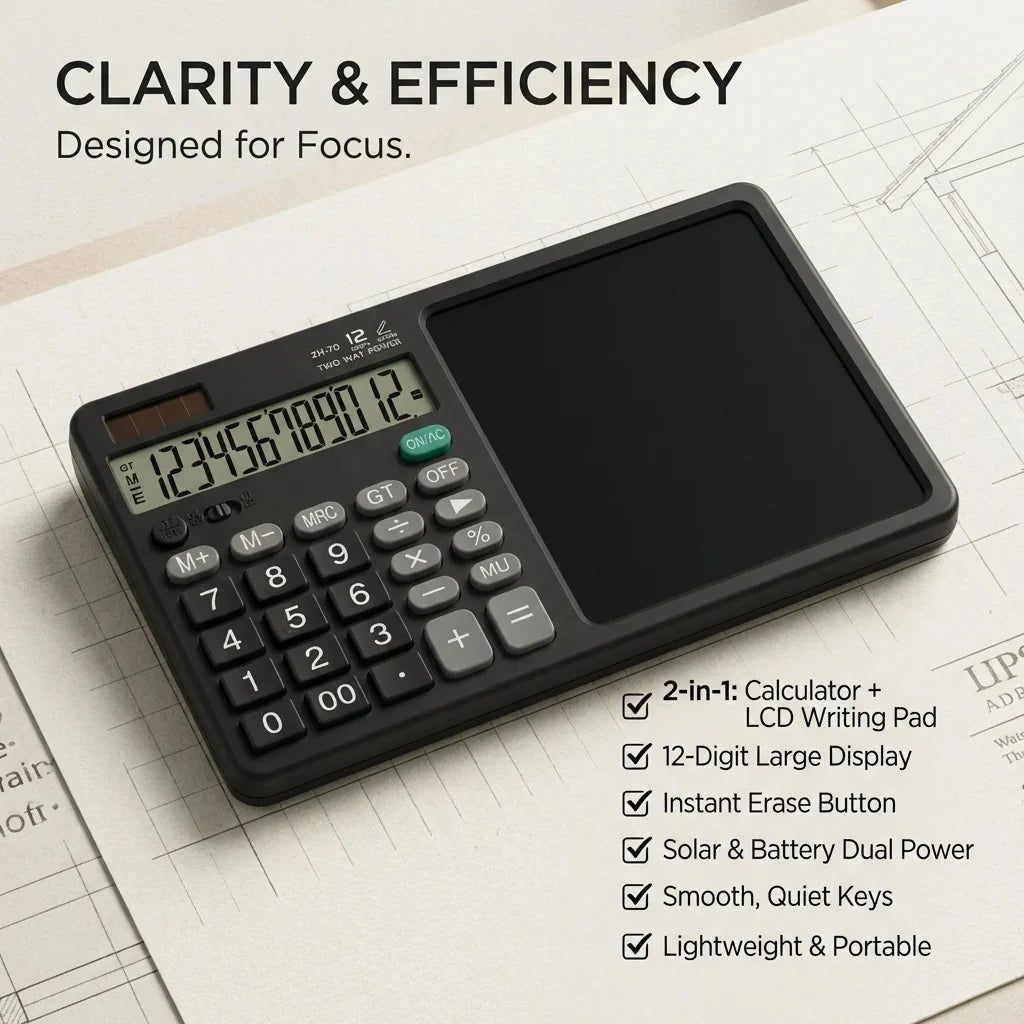 Dual-Function Calculator & Writing Tablet