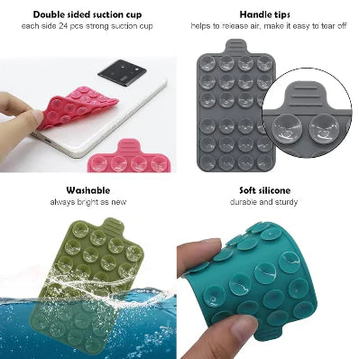Multi-Color Suction Grip Pad for Mobile & Accessories – Anti-Slip Universal Holder (High Quality) (Double Sided)