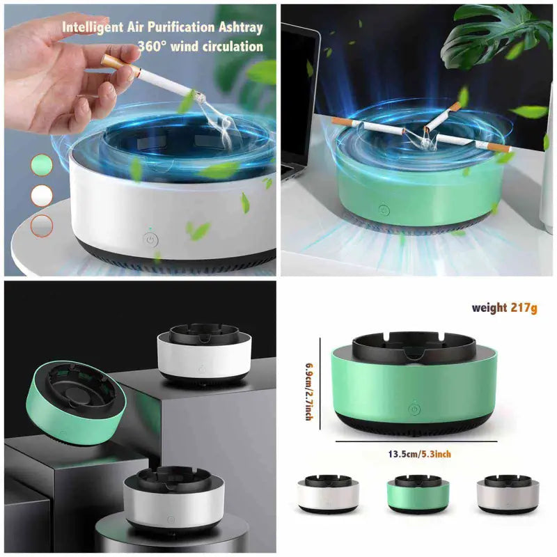 SMOKELESS ASHTRAY – 2 IN 1 AIR PURIFIER | SMOKE GRABBER ASH TRAY