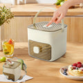 Portable Ice Bucket with Pull-Out Drawer & Ice Tongs