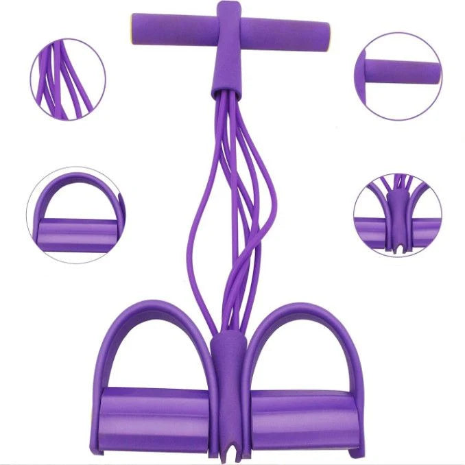 Multifunction Pedal Resistance Band Exerciser – Full Body Workout Toning Band