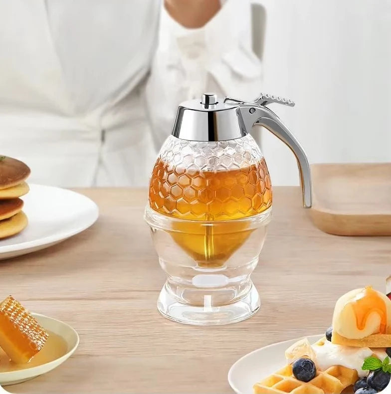 Glass Honey Dispenser with Stand
