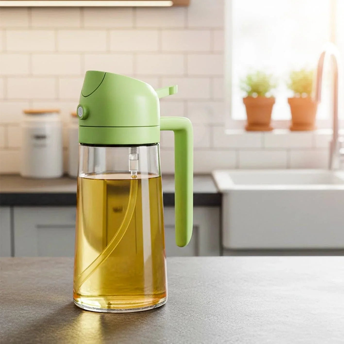 2-in-1 Oil Sprayer & Dispenser Bottle