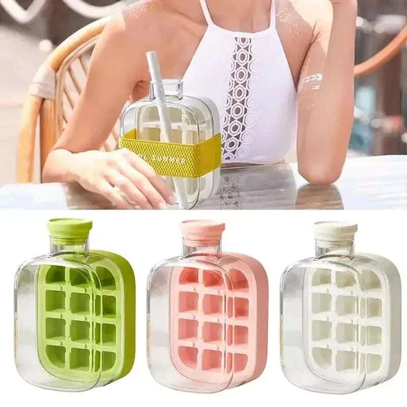 Push-Pop Ice Cube Tray with Lid & Funnel