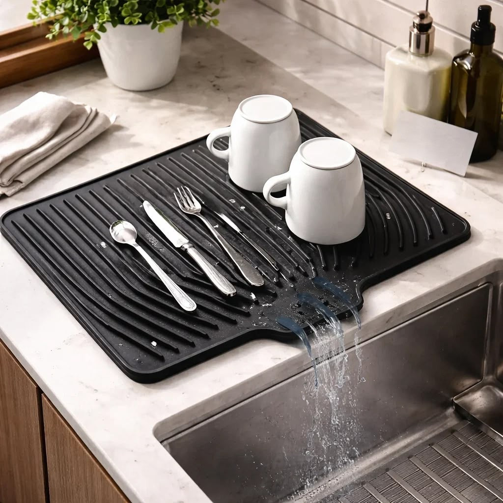 Anti-Slip Silicone Dish Drainer Mat